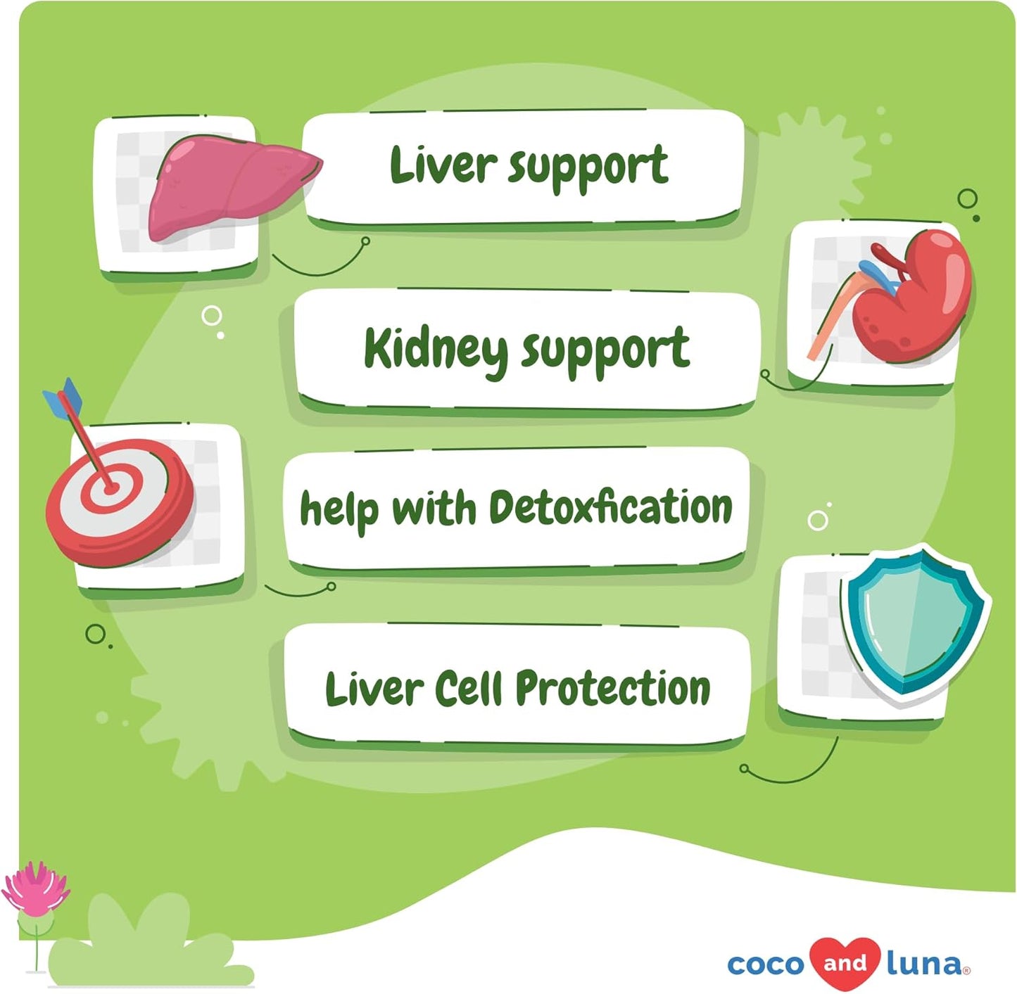 Liver and Kidney Support Soft Chews for Dogs - Milk Thistle with EPA & DHA - Detox Supplement with Choline and L-Arginine - 90 Count