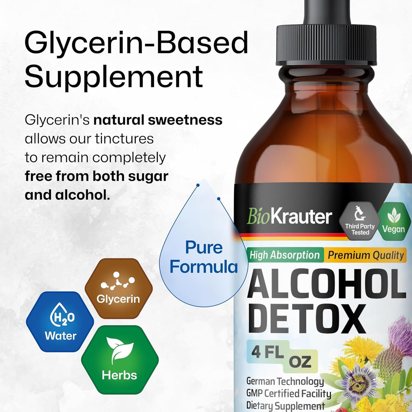 Liver Cleanse Alcohol Detox Tincture - Milk Thistle & Dandelion Formula - Vegan Liquid Extract - 4 Fl.Oz.
