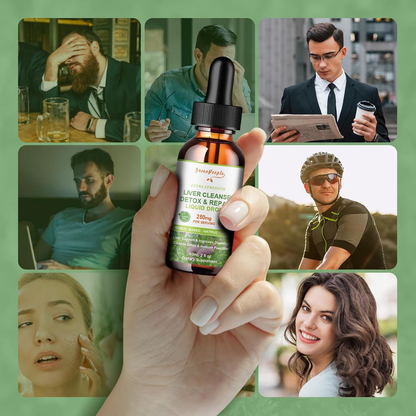 Liver Cleanse Detox Drops - Liver Supplement with Milk Thistle, Artichoke, and Dandelion - 16x Potent Herb-Nutrients - 2Fl Oz