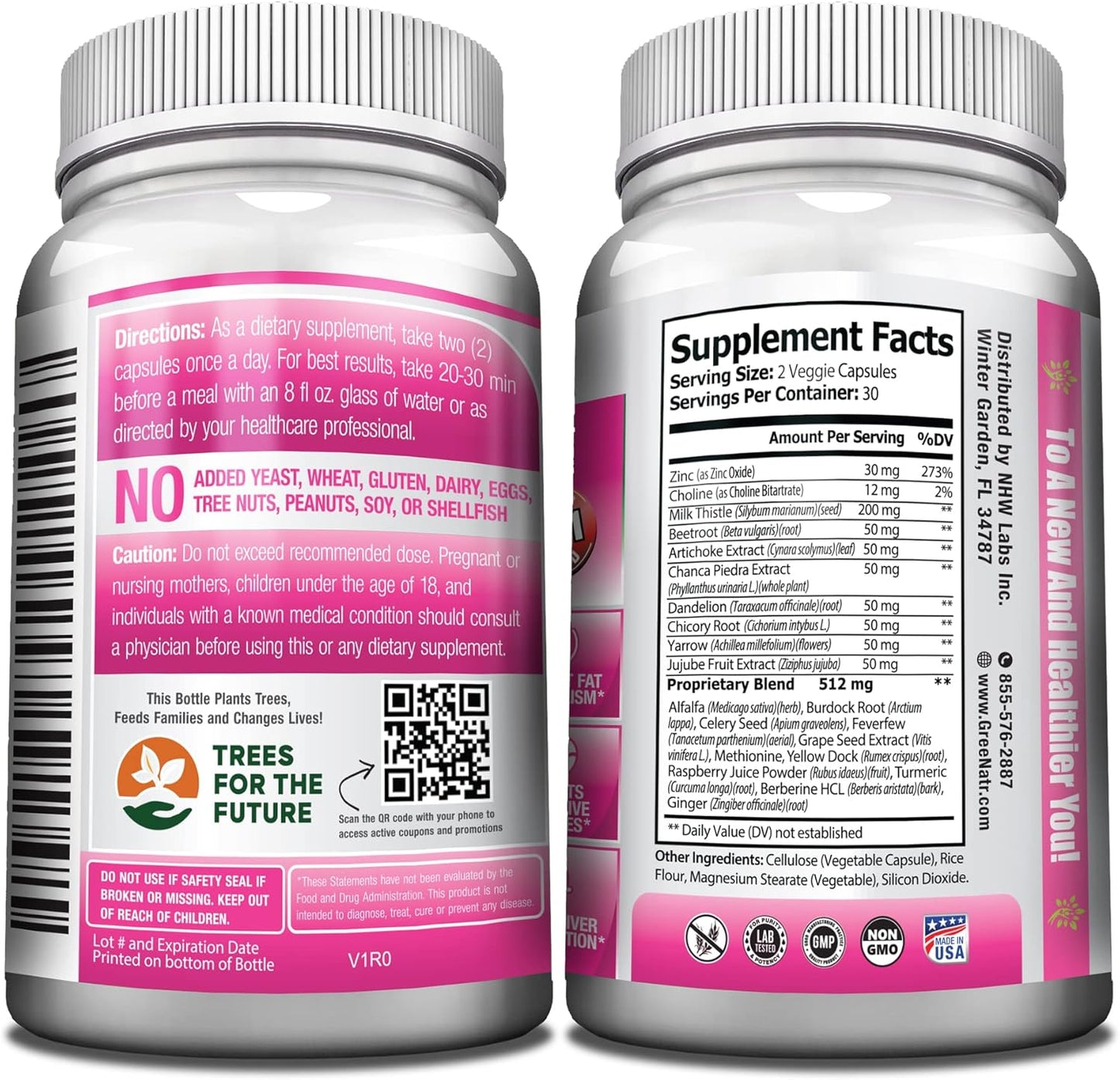 Liver Cleanse Detox & Repair Formula with Milk Thistle, Berberine, and Ginger - Optimal Liver Health Support - 6 Bottles