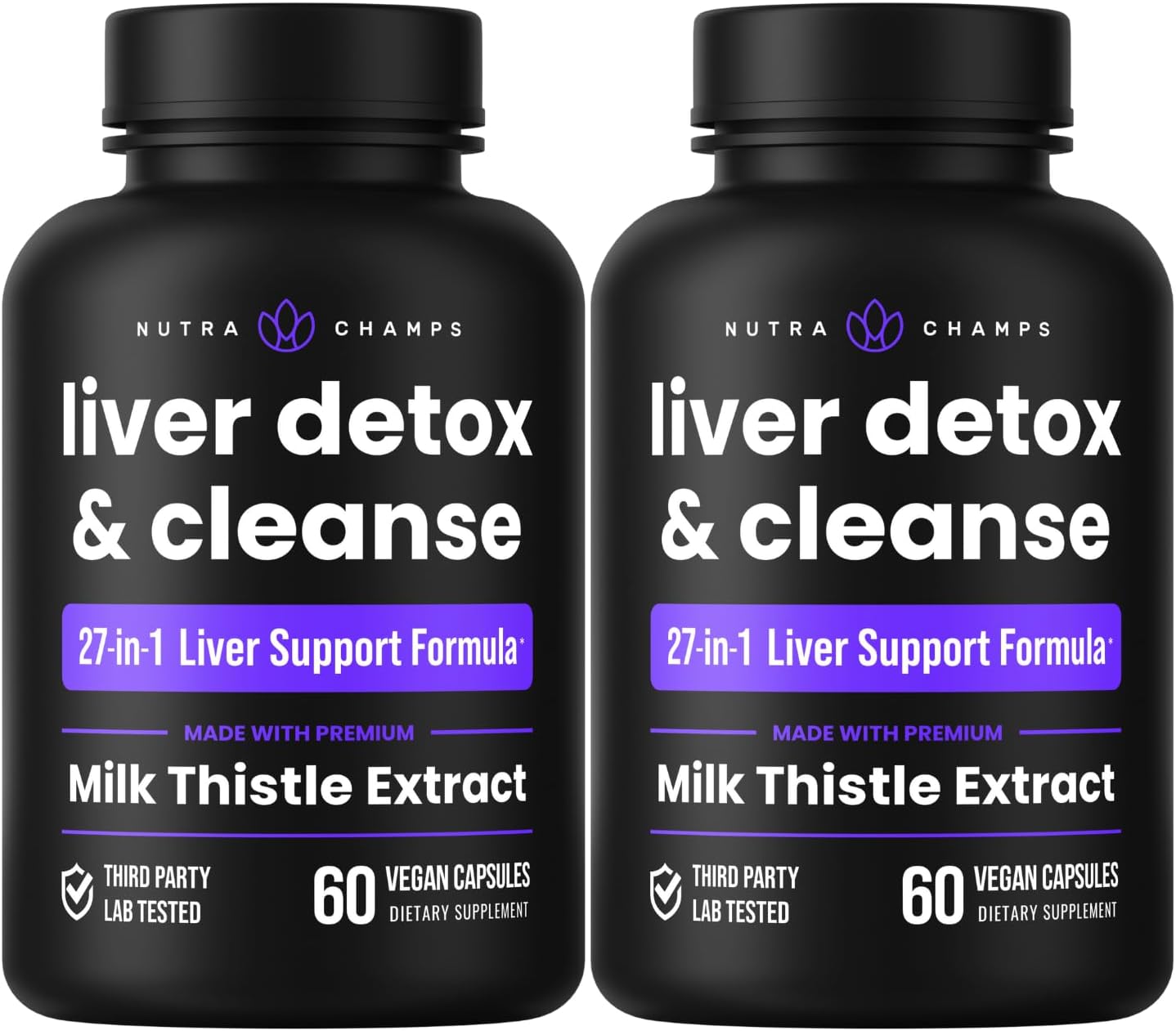 Liver Cleanse Detox & Repair Pills - Milk Thistle Extract Supplement for Liver Support - 120 Capsules Total