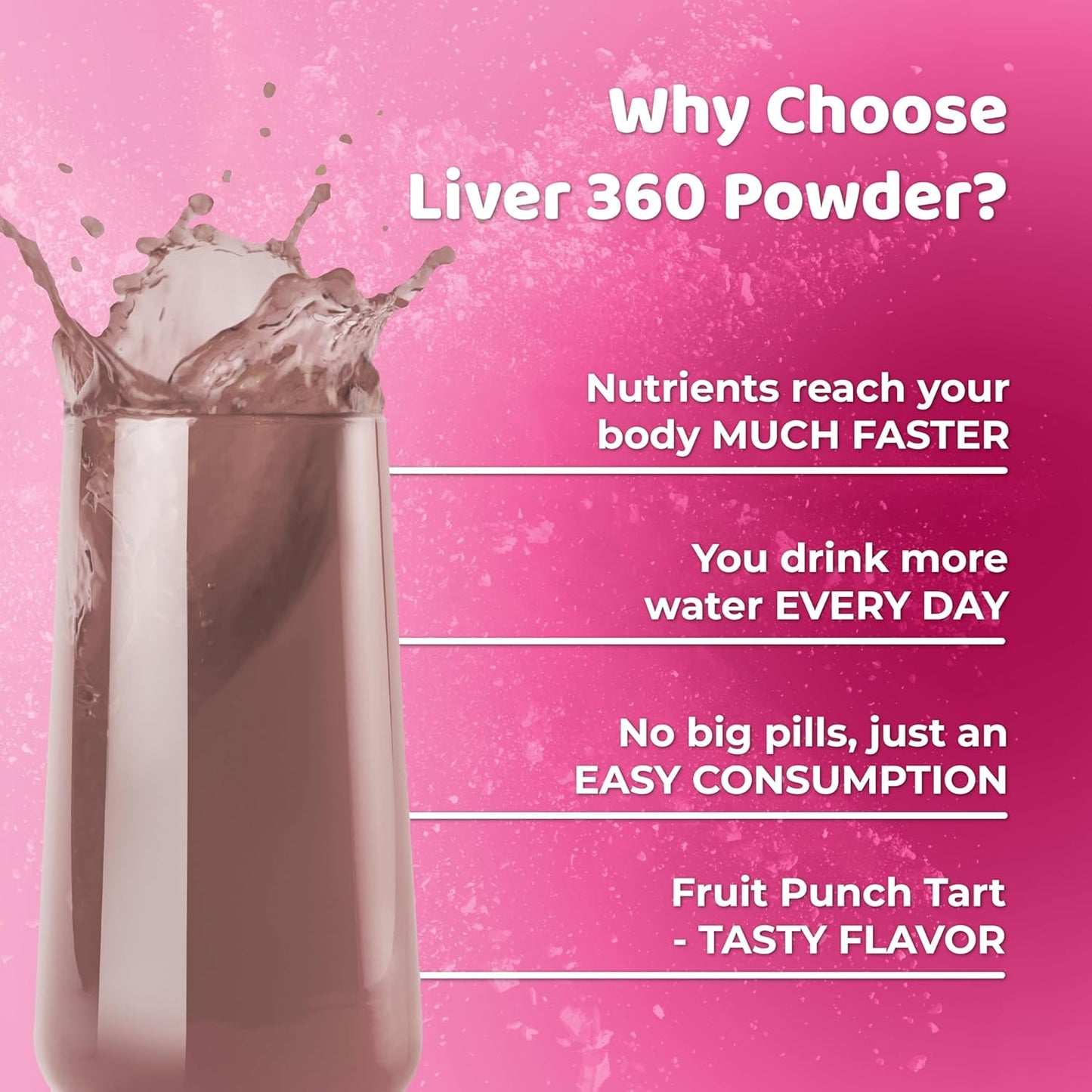Liver Cleanse Detox & Repair Powder Supplement with Artichoke, Turmeric, and Milk Thistle - Fruit Punch Flavor, NATURES BLAST Liver 360, 1 Bottle