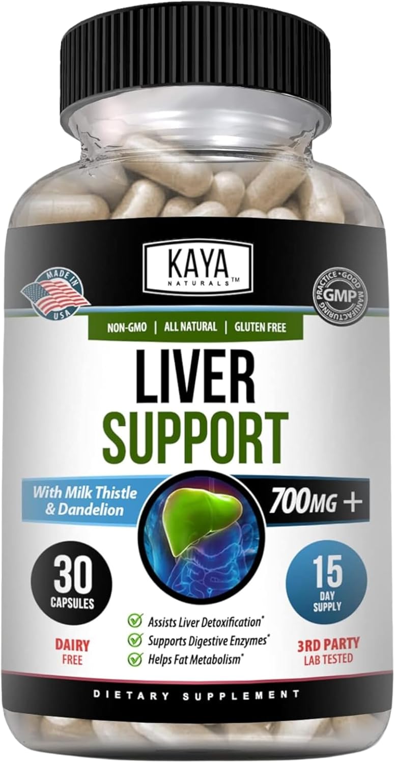 Liver Cleanse Detox & Repair Supplement with Milk Thistle, Artichoke Extract, and Dandelion Root - 30 Count - For Men and Women