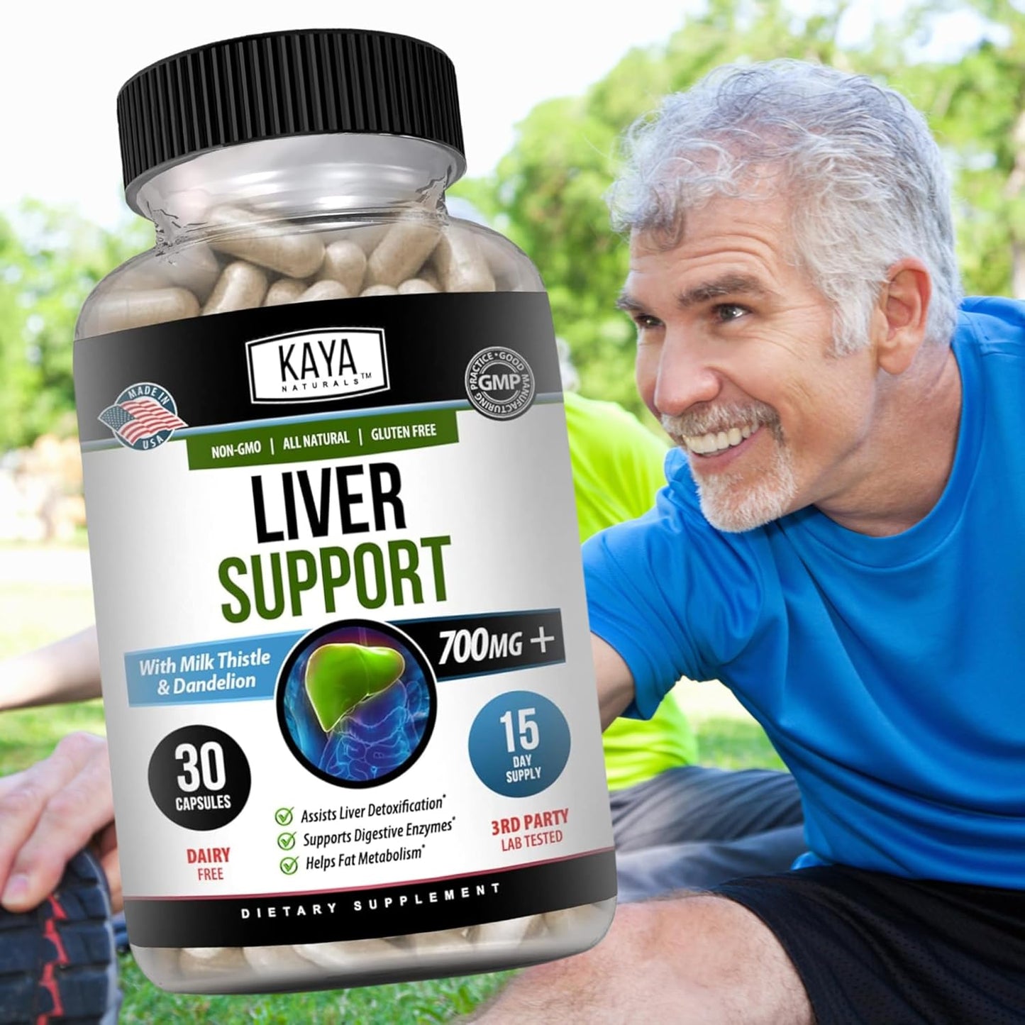 Liver Cleanse Detox & Repair Supplement with Milk Thistle, Artichoke Extract, and Dandelion Root - 30 Count - For Men and Women