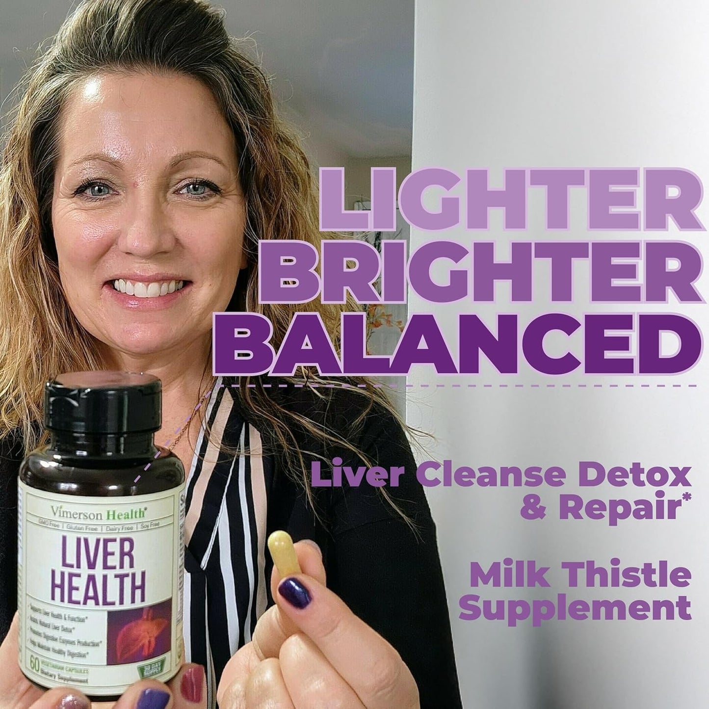Liver Cleanse Detox & Repair Supplement with Milk Thistle, Choline, Artichoke, Chicory, Dandelion Root - 2-Pack for Liver Health