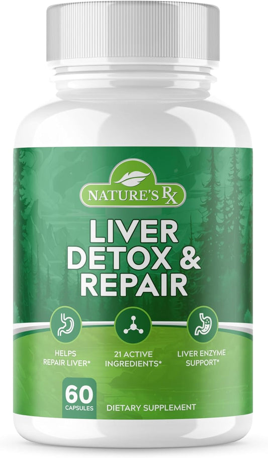 Liver Cleanse & Detox Supplement | Premium Formula with 21 Powerful Ingredients | Optimize Liver Function & Repair Enzymes | 60 Capsules, USA Made & 3rd Party Tested