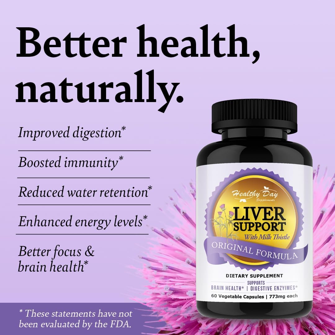 Liver Cleanse & Detox Supplement with Milk Thistle, Dandelion Root, and Artichoke Extract - Herbal Liver Support Formula for Liver Health - Silymarin Milk Thistle Detox Capsules