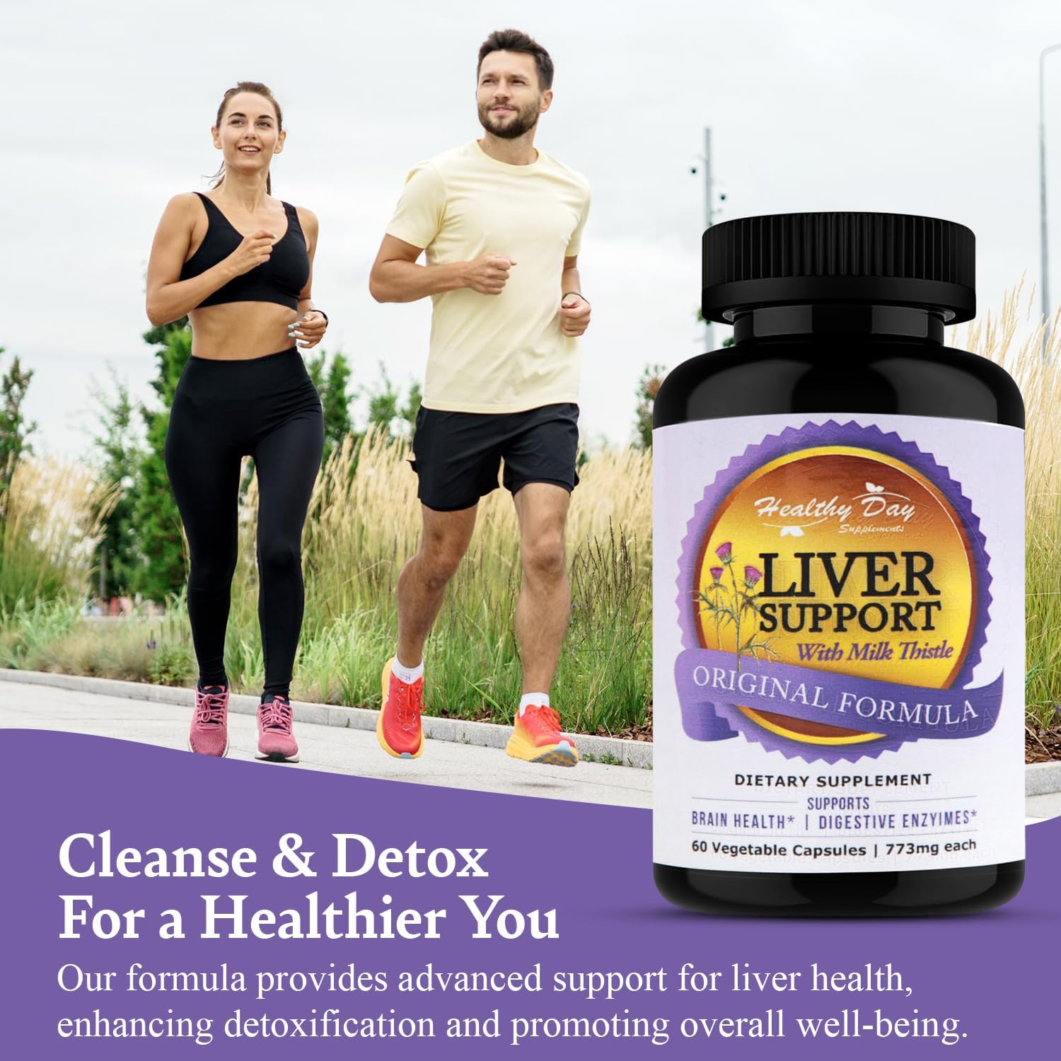 Liver Cleanse & Detox Supplement with Milk Thistle, Dandelion Root, and Artichoke Extract - Herbal Liver Support Formula for Liver Health - Silymarin Milk Thistle Detox Capsules