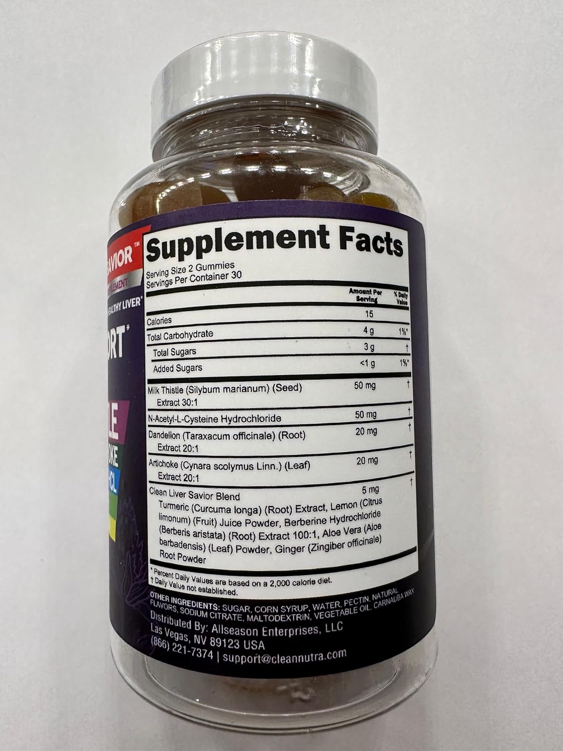 Liver Cleanse Detox Support Gummies with Milk Thistle & More - Clean Nutraceuticals Liver Cleanse Gummy Vitamins with Turmeric, Berberine, and More