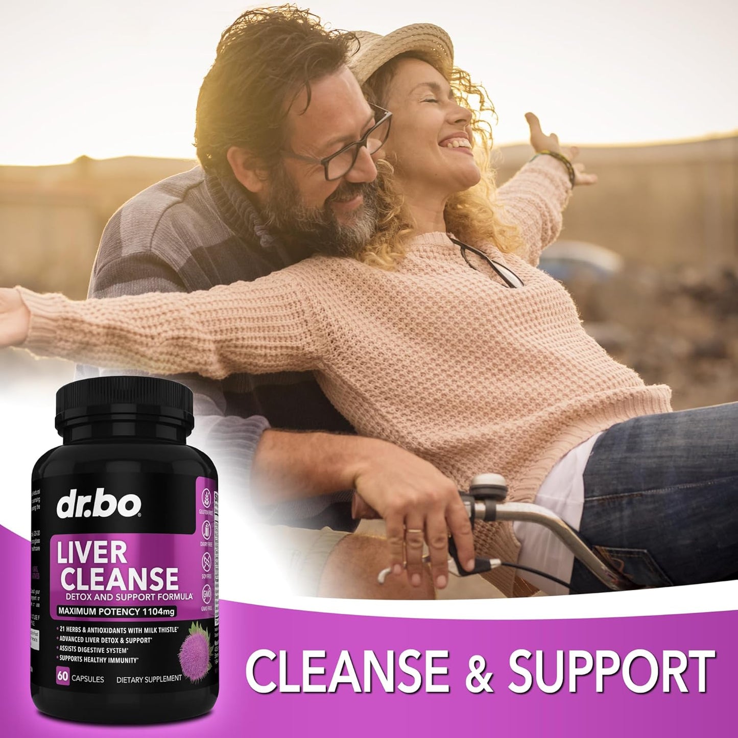Liver Cleanse Detox Support Supplement with Artichoke, Berberine, Turmeric - Gallbladder Care Formula Capsules, Milk Thistle Dandelion for Complete Health Repair
