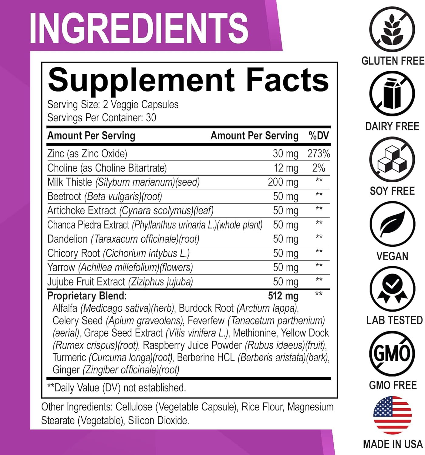 Liver Cleanse Detox Support Supplement with Artichoke, Berberine, Turmeric - Gallbladder Care Formula Capsules, Milk Thistle Dandelion for Complete Health Repair