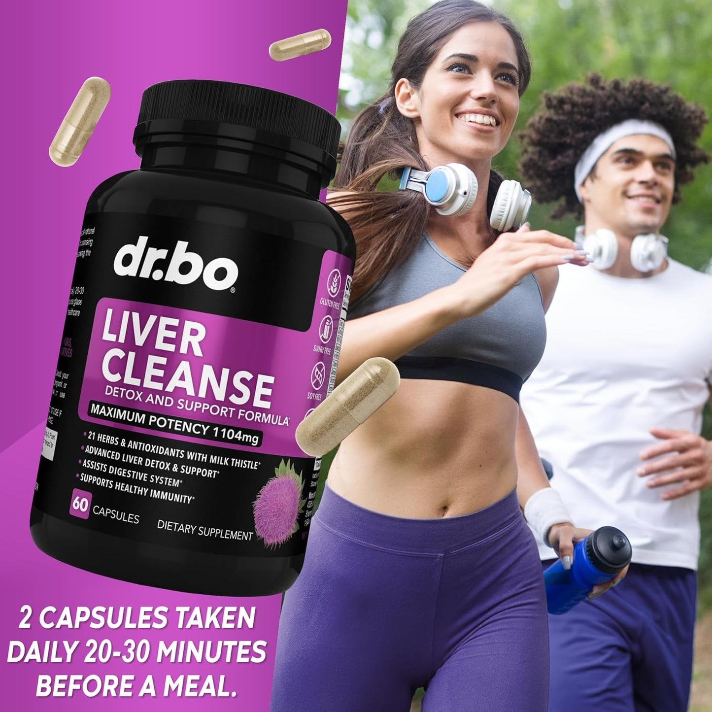 Liver Cleanse Detox Support Supplement with Artichoke, Berberine, Turmeric - Gallbladder Care Formula Capsules, Milk Thistle Dandelion for Complete Health Repair