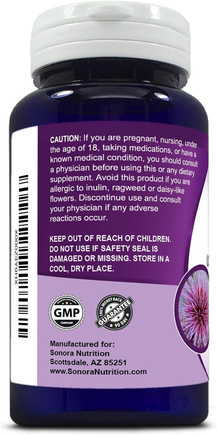 Liver Cleanse & Detox Support Supplement with Milk Thistle, Artichoke, Dandelion, Turmeric - 90 Capsules