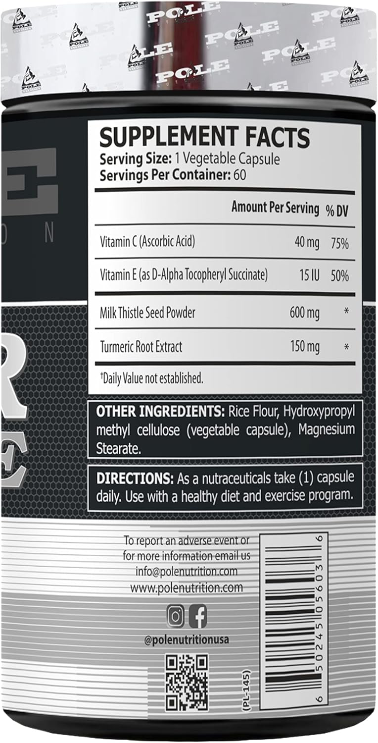 Liver Cleanse Formula with Milk Thistle Extract & Herbs - 60 Capsules for Healthy Liver & Detox Support