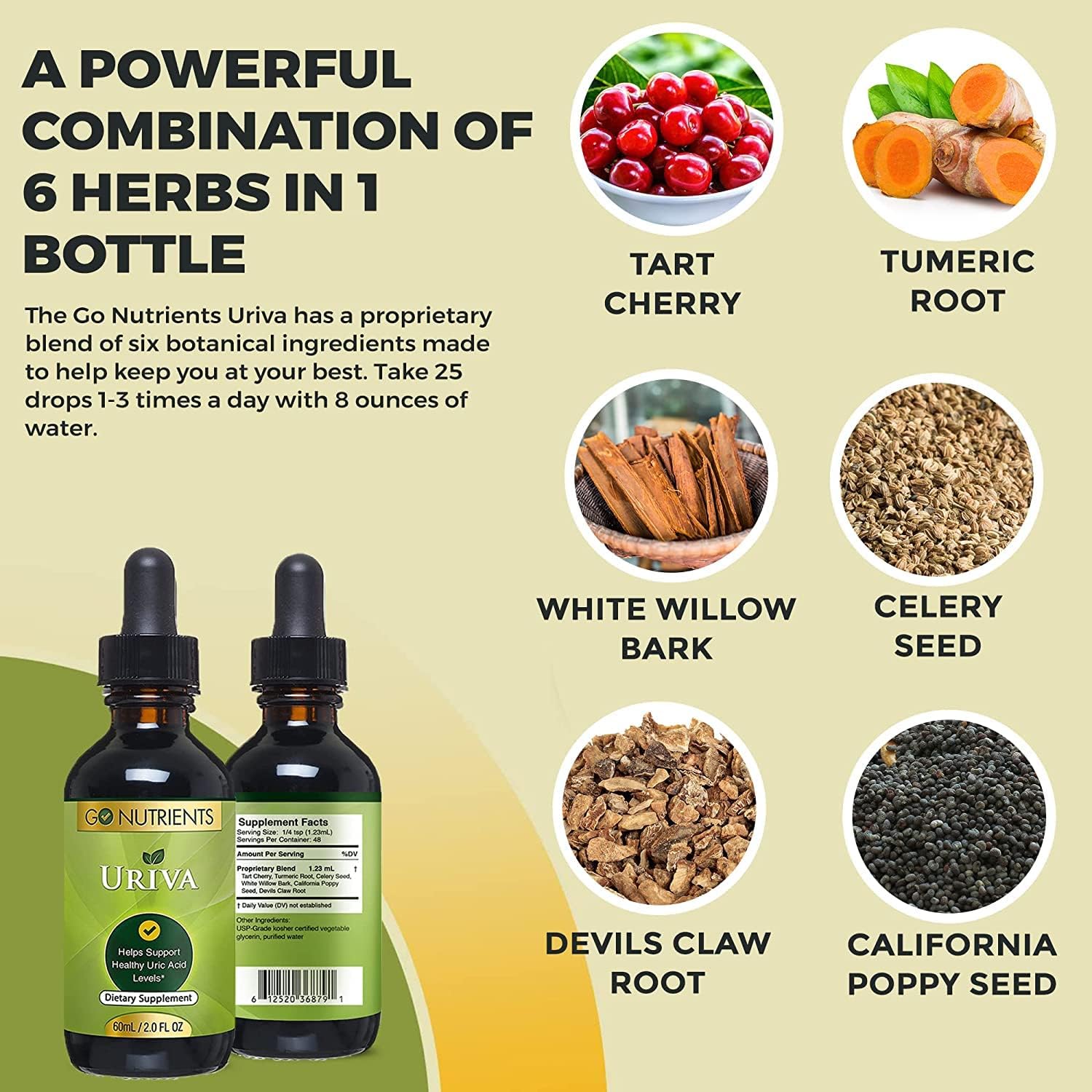 Liver Cleanse & Uric Acid Support Drops - Go Nutrients Liver Edge & Uriva Supplement for Healthy Levels and Muscle Relief