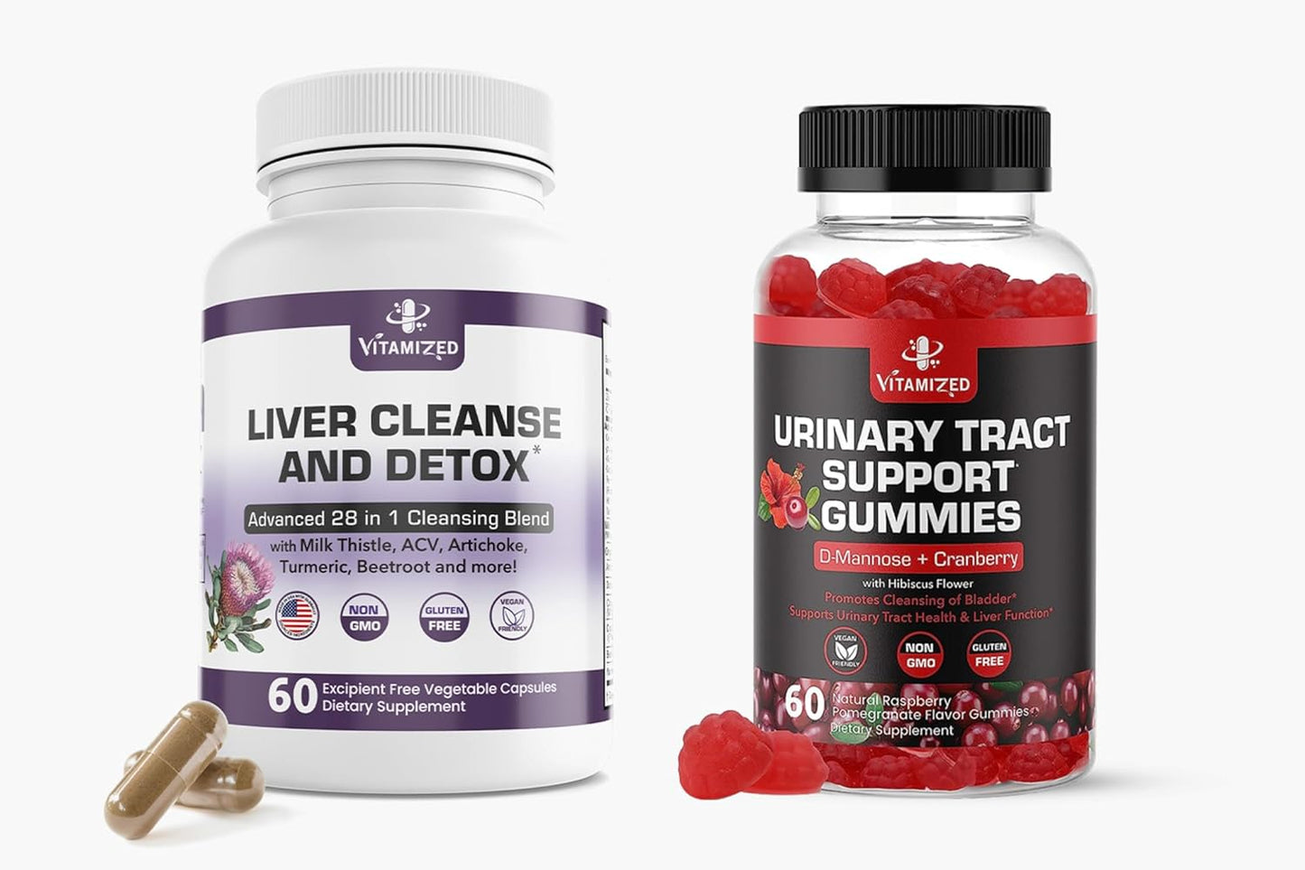 Liver Cleanse & Urinary Tract Support Duo for Overall Wellness - VITAMIZED Formula