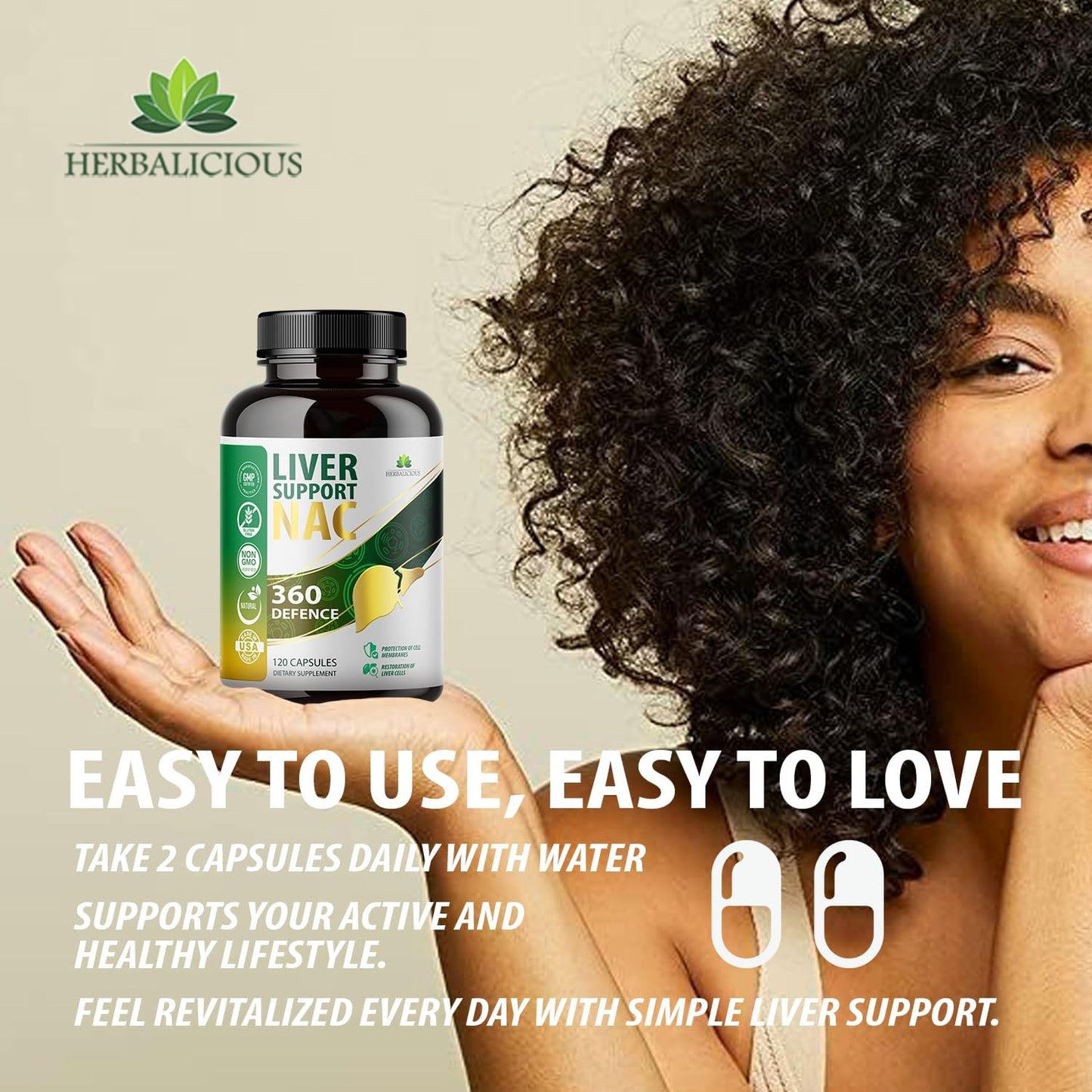 Liver Detox Capsules with NAC, Milk Thistle, Turmeric, and More - Promotes Liver Health and Cellular Protection - 120 Capsules