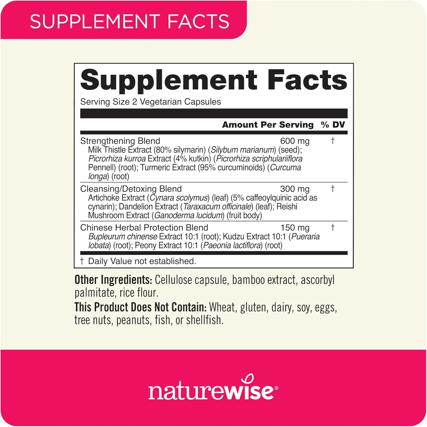 Liver Detox Cleanse Supplement with Milk Thistle & Turmeric - 30 Servings, 60 Veg Capsules - Supports Toxin Removal & Normal Liver Function - NatureWise Triple Repair Formula with Reishi & Kudzu