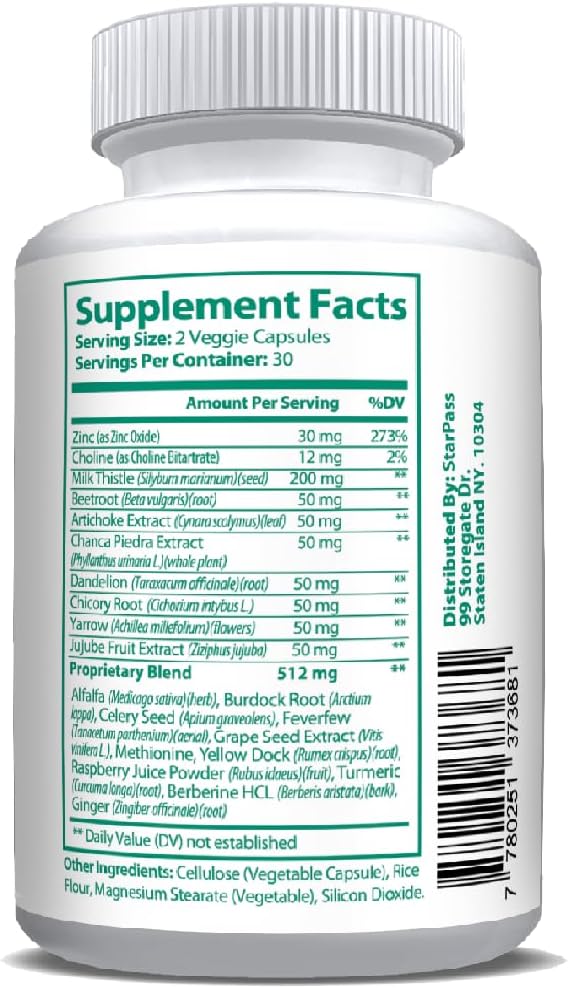 Liver Detox & Repair Formula with Natural Nutrients | StarPass Labs Pure Liver Health