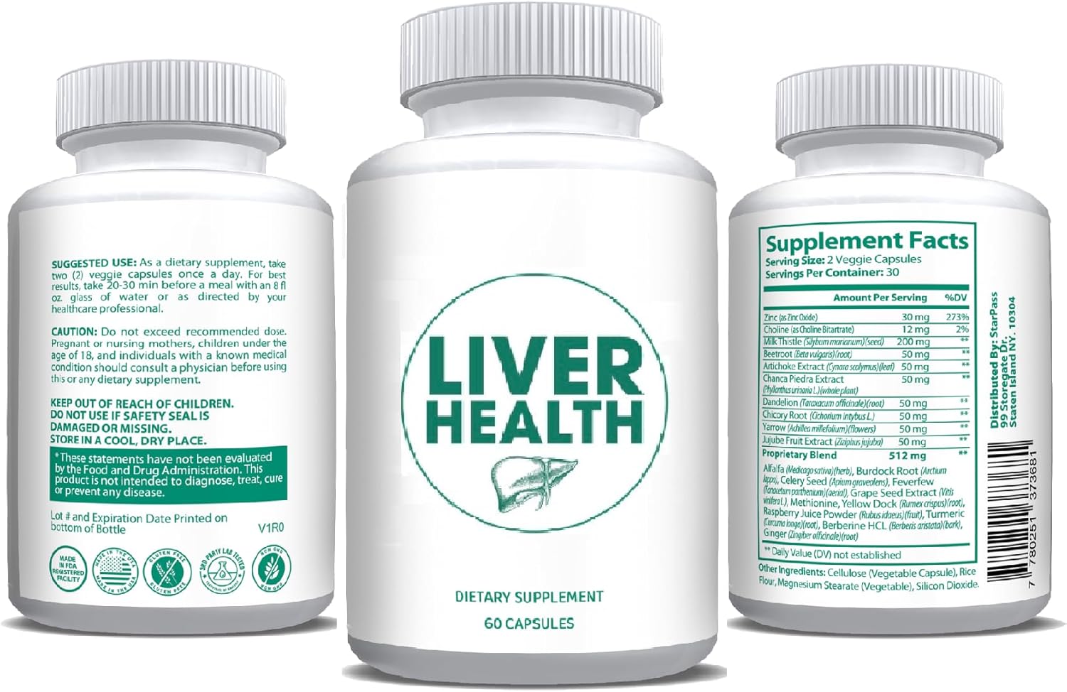 Liver Detox & Repair Formula with Natural Nutrients | StarPass Labs Pure Liver Health