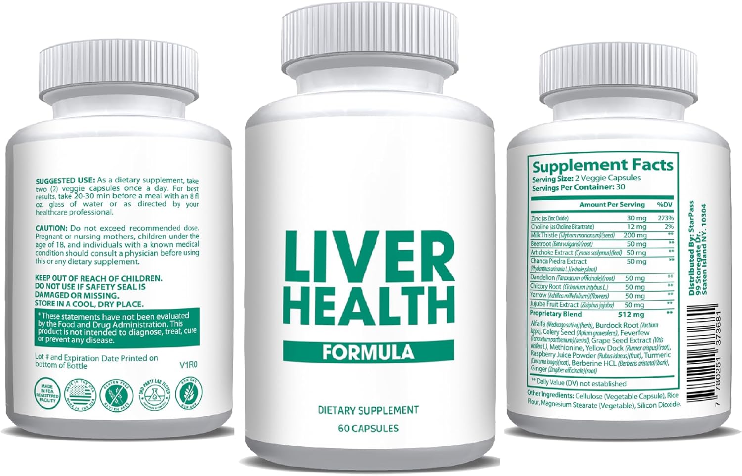 Liver Detox & Repair Formula with Natural Nutrients | StarPass Labs Pure Liver Health