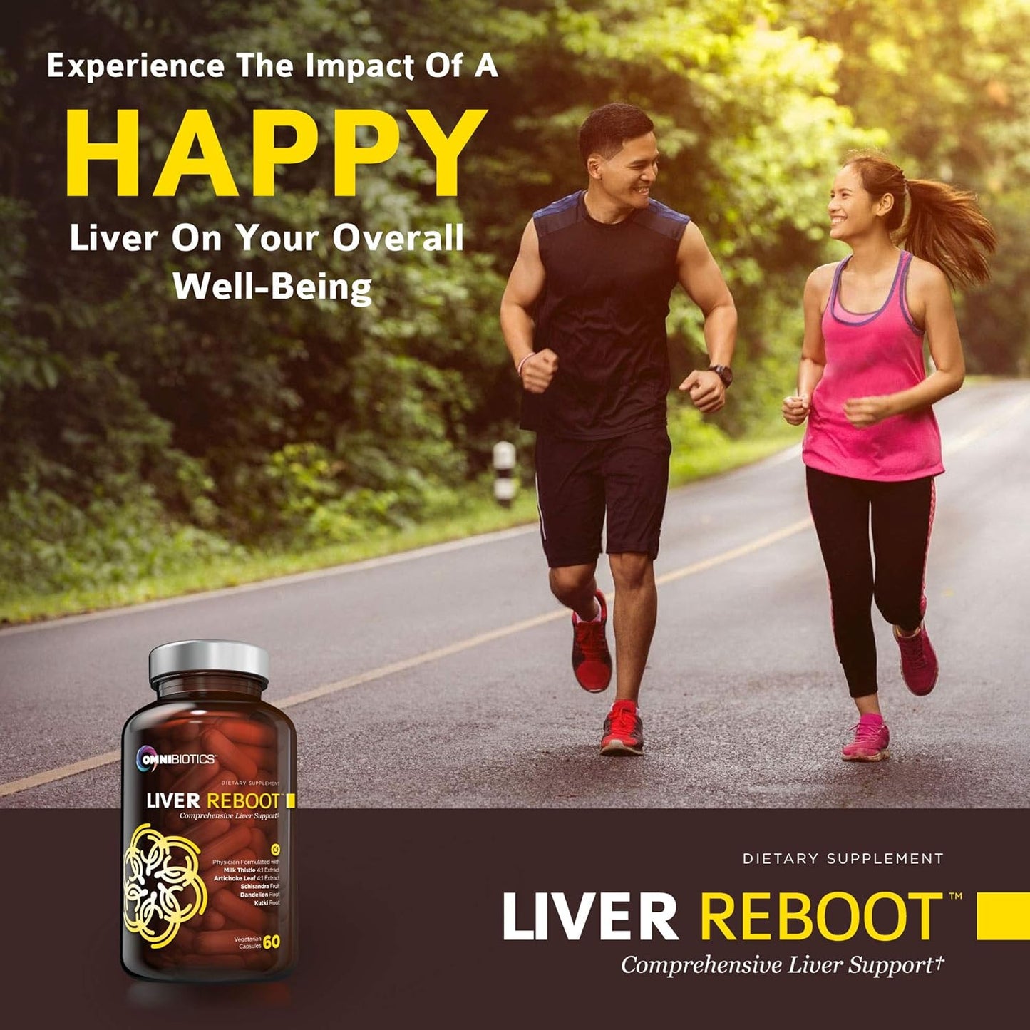 Liver Detox Support Supplement with Milk Thistle, Globe Artichoke, Dandelion Root - 60 Vegan Capsules