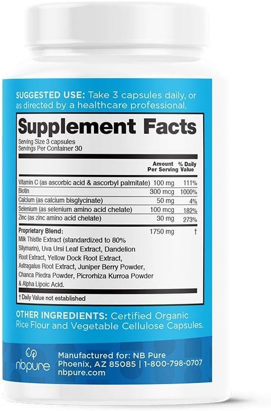 Liver Fend Liver Detox & Cleanse Supplement with Milk Thistle - 90 Count