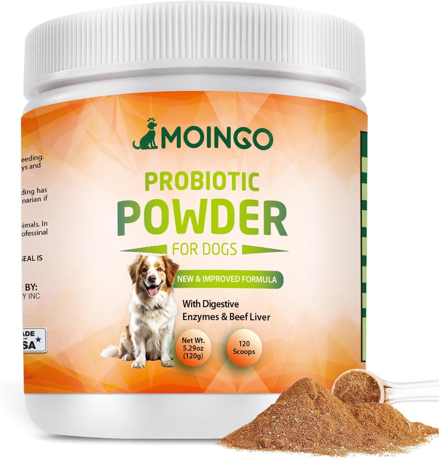 Liver Flavored Probiotic Powder for Dogs - 120 Scoops of Immune and Digestive Health Support