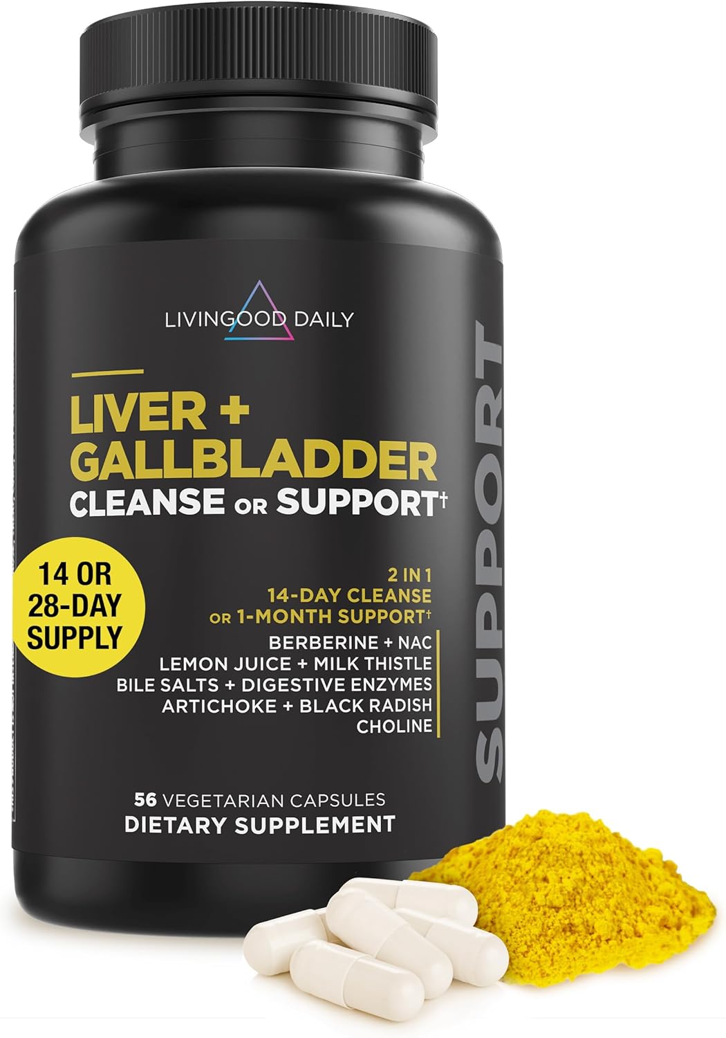 Liver & Gallbladder Cleanse Capsules with Ox Bile Powder - Supports Digestion & Liver Function - Non-GMO, Gluten-Free