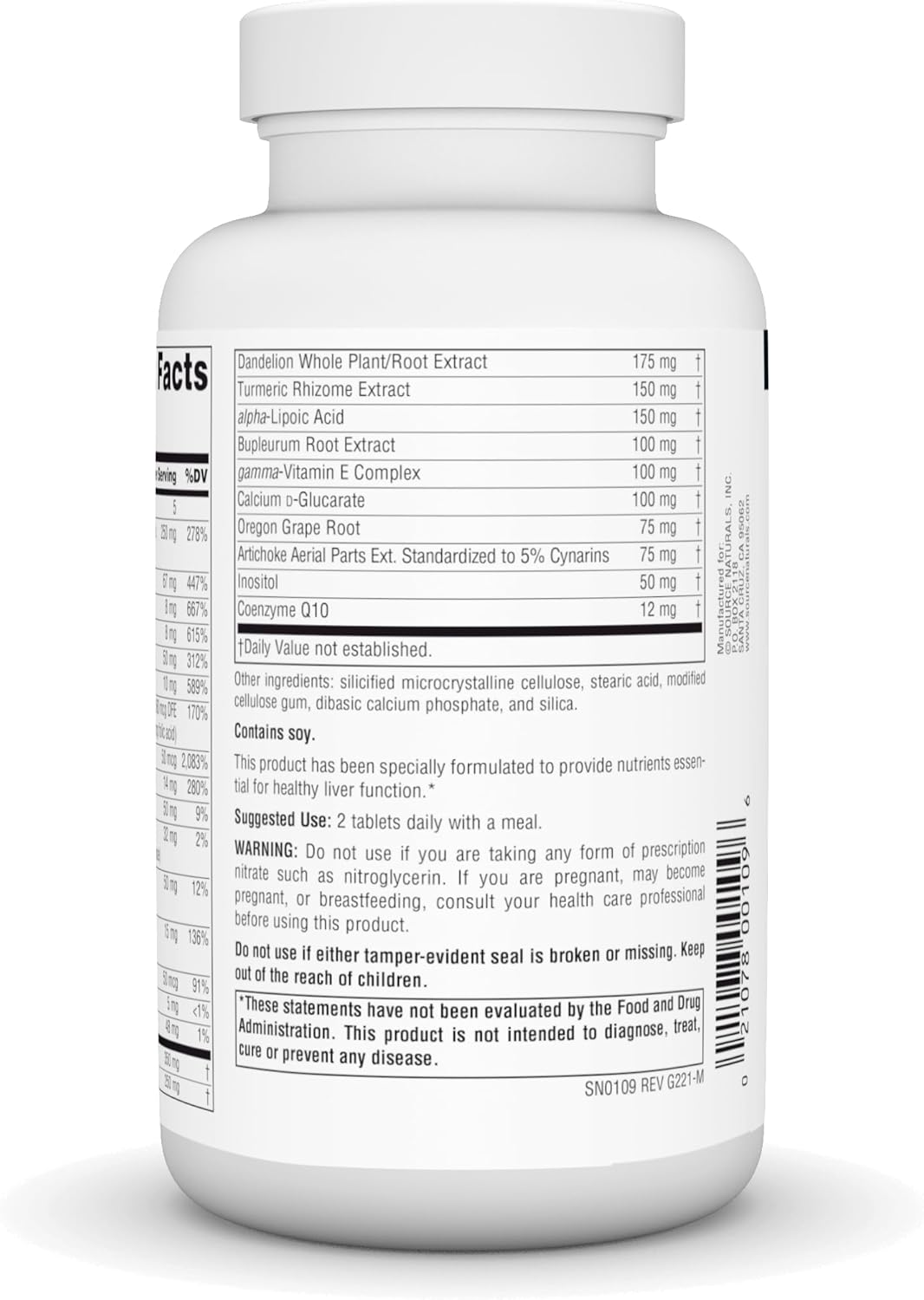 Liver Guard Supplement with Silymarin, CoQ10, and L-Cysteine - 120 Tablets for Liver Health and Function