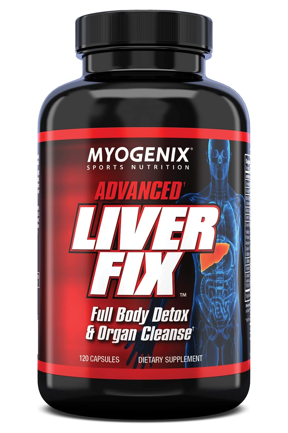 Liver Health Formula - Myogenix Advanced Liver Support Capsules, 120 Easy-to-Swallow Daily Supplement Capsules
