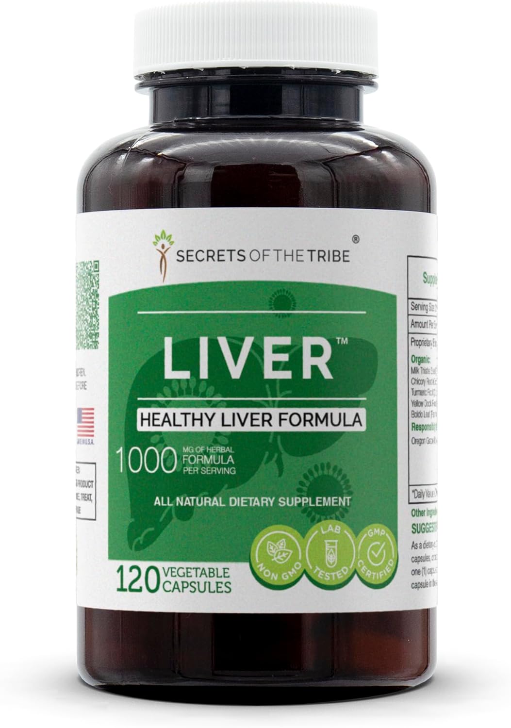 Liver Health Support - Herbal Supplement Blend for a Healthy Liver (120 Capsules) by Secrets of the Tribe