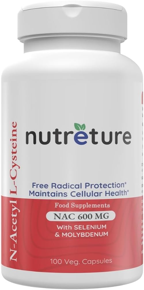 Liver Health Support: N-Acetyl Cysteine Supplement with Selenium & Molybdenum - 600mg, 100 Capsules