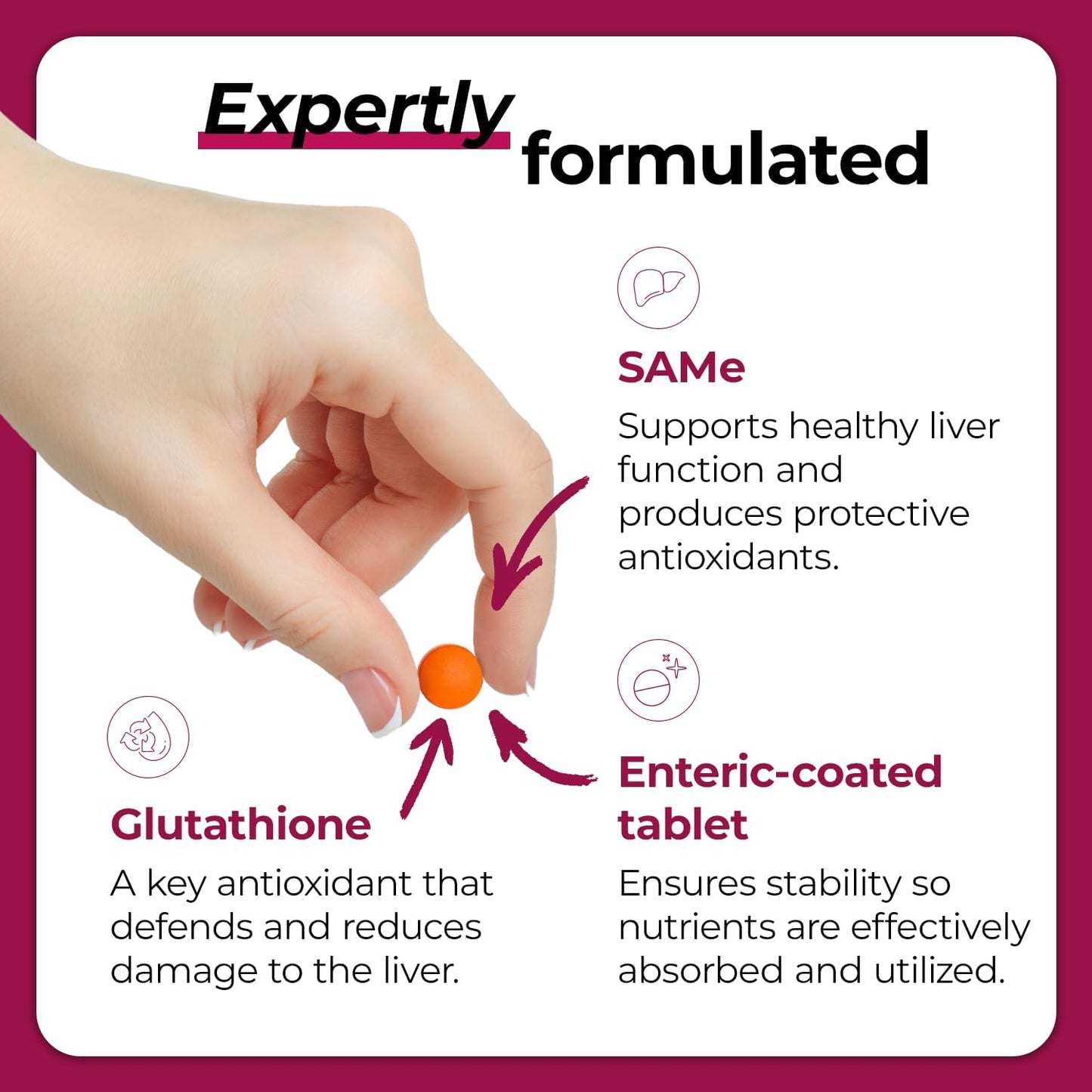 Liver Health Support Supplement for Dogs & Cats - VetriScience SAM-e with Glutathione - 30 Tablets, 1-Month Supply - 90mg