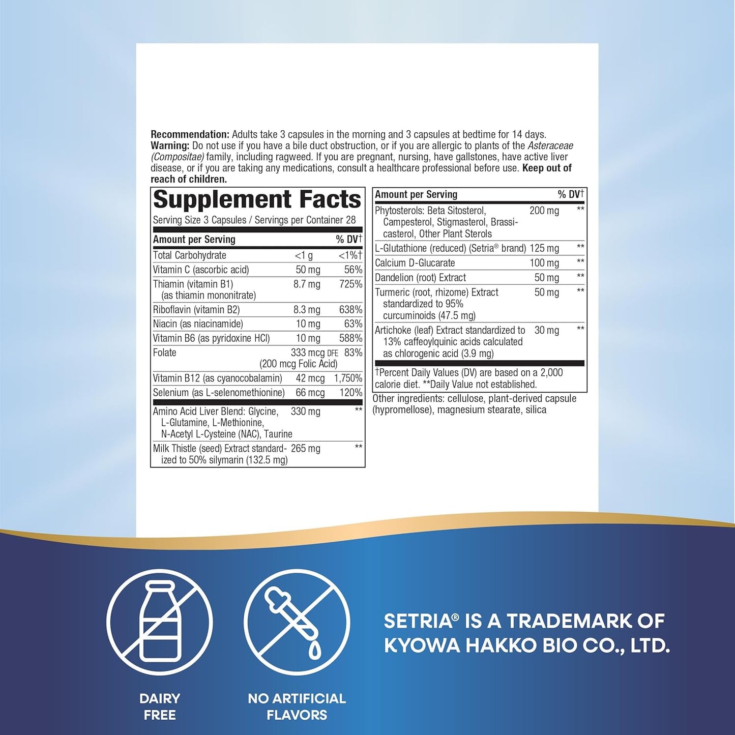 Liver Health Support Supplement with Milk Thistle Seed Extract and Taurine - 84 Capsules for Complete Liver Cleanse and Wellness