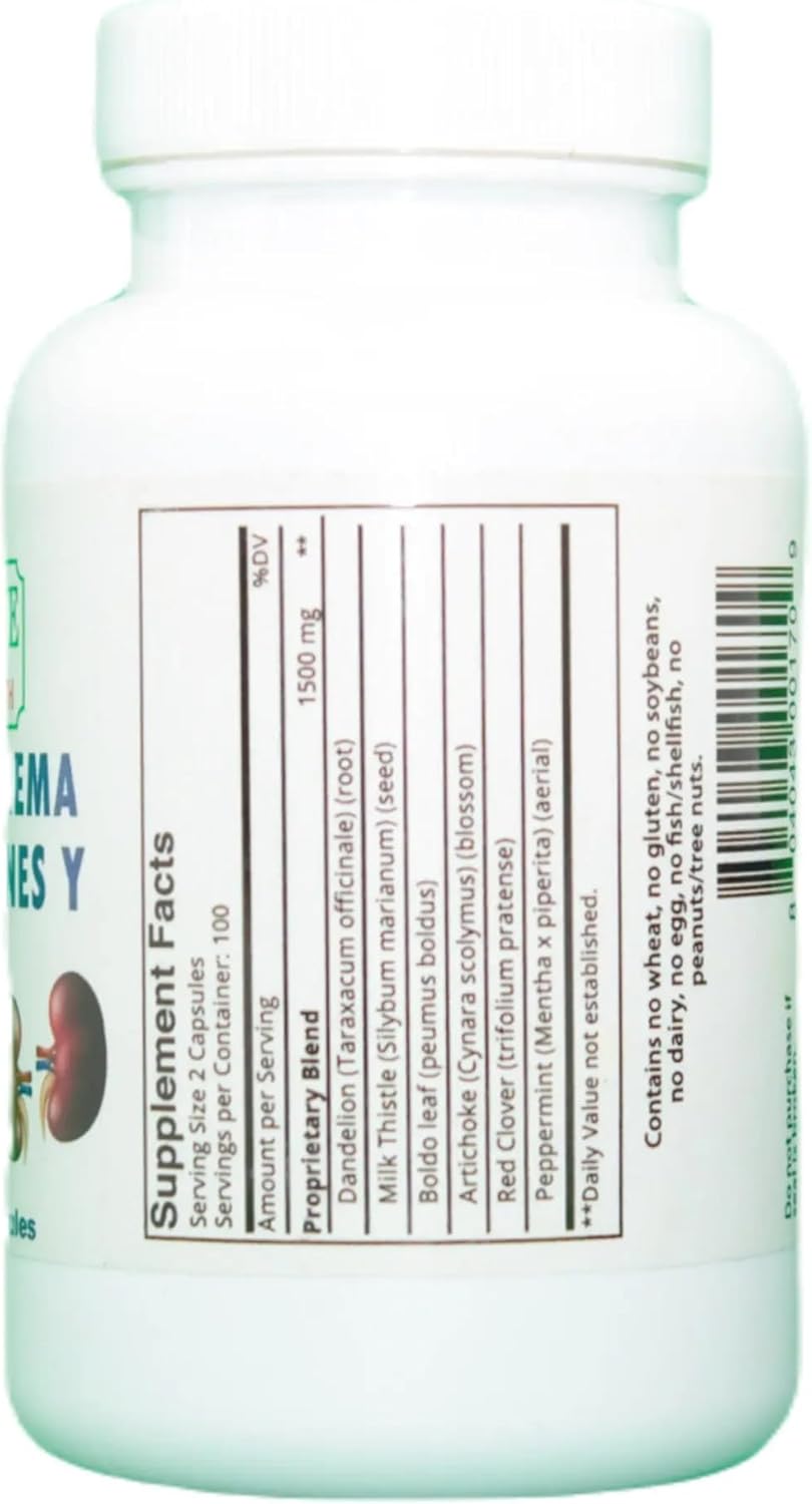 Liver, Kidneys, and Gallbladder Ultimate Cleanse - Dandelion & Milk Thistle Extract - 100 Capsules for Healthy Health