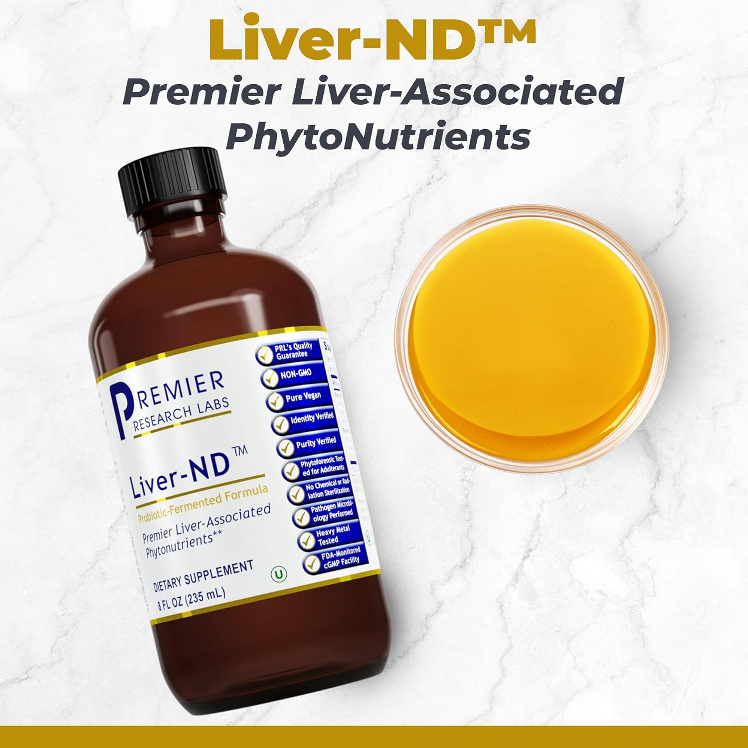Liver-ND Liquid Drops - Fermented Liver Cleanse Supplement with Milk Thistle, Probiotics, Antioxidants, Turmeric - 8oz