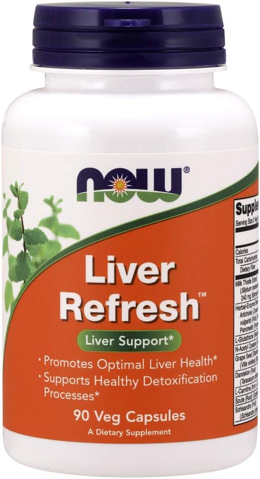 Liver Refresh™ with Milk Thistle Extract and Herb-Enzyme Blend, 90 Veg Capsules by NOW Foods