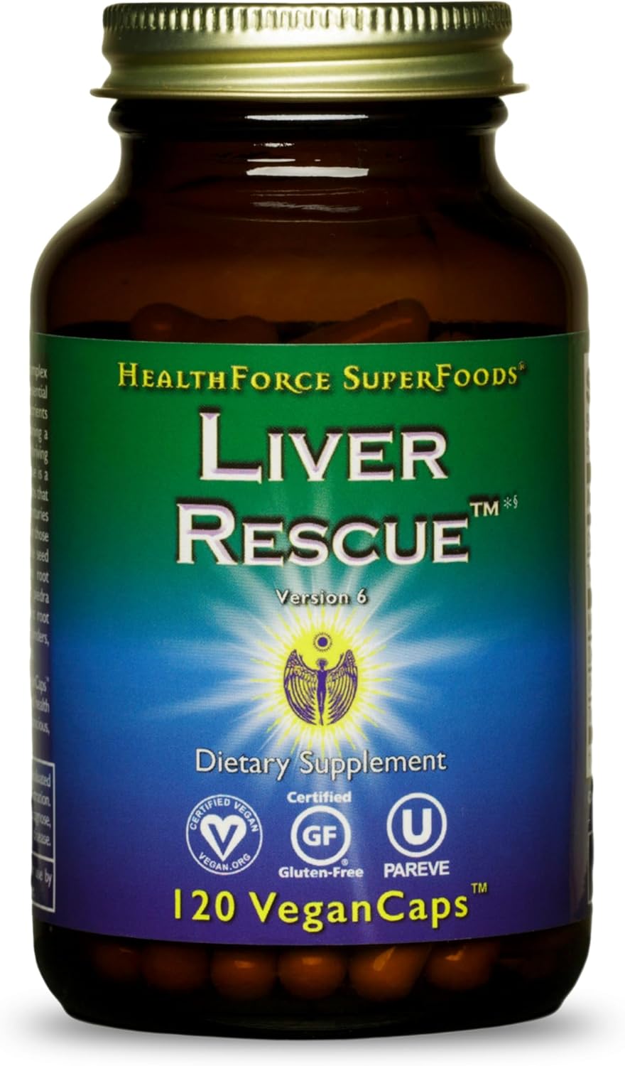 Liver Rescue Capsules - Natural Liver Cleanse with Milk Thistle & Dandelion Root - 120 Capsules - Gluten-Free & Vegan