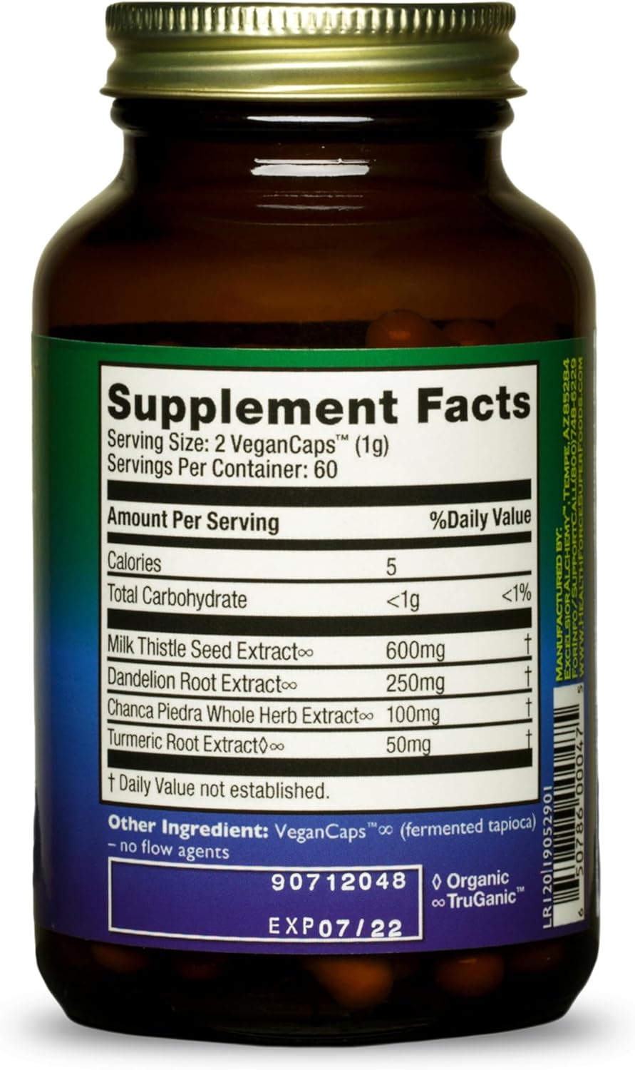 Liver Rescue Capsules - Natural Liver Cleanse with Milk Thistle & Dandelion Root - 120 Capsules - Gluten-Free & Vegan
