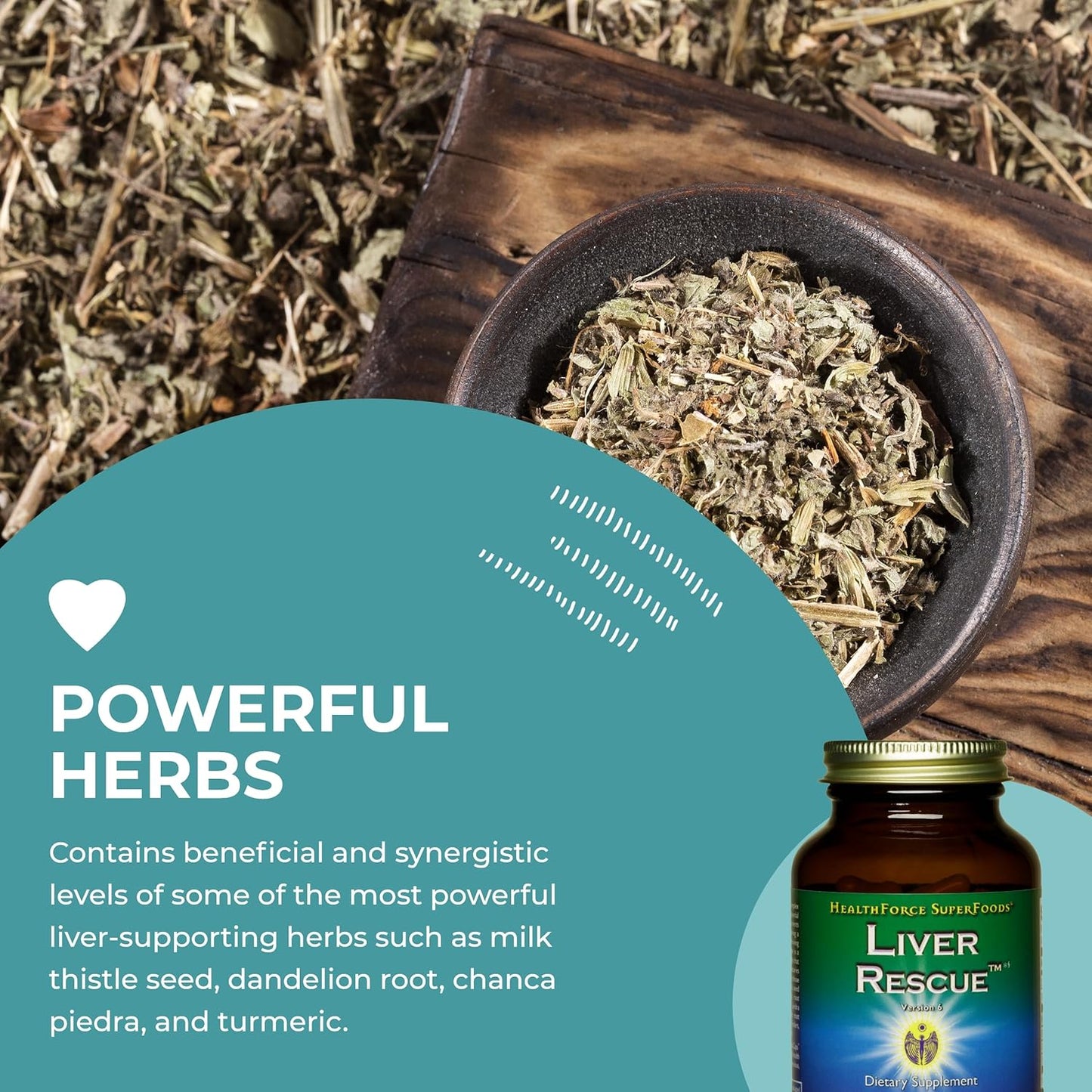 Liver Rescue Capsules - Natural Liver Cleanse with Milk Thistle & Dandelion Root - 120 Capsules - Gluten-Free & Vegan