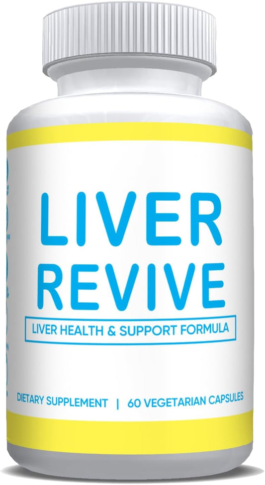 Liver Revive Detox & Support Formula with Artichoke, Dandelion Root, Beetroot - Liver Defense Supplement for Healthy Function - 60 Capsules