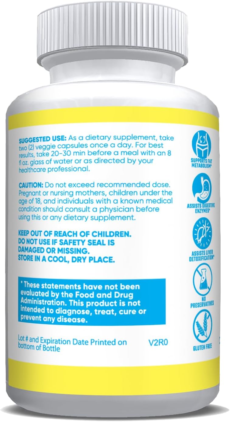 Liver Revive Detox & Support Formula with Artichoke, Dandelion Root, Beetroot - Liver Defense Supplement for Healthy Function - 60 Capsules