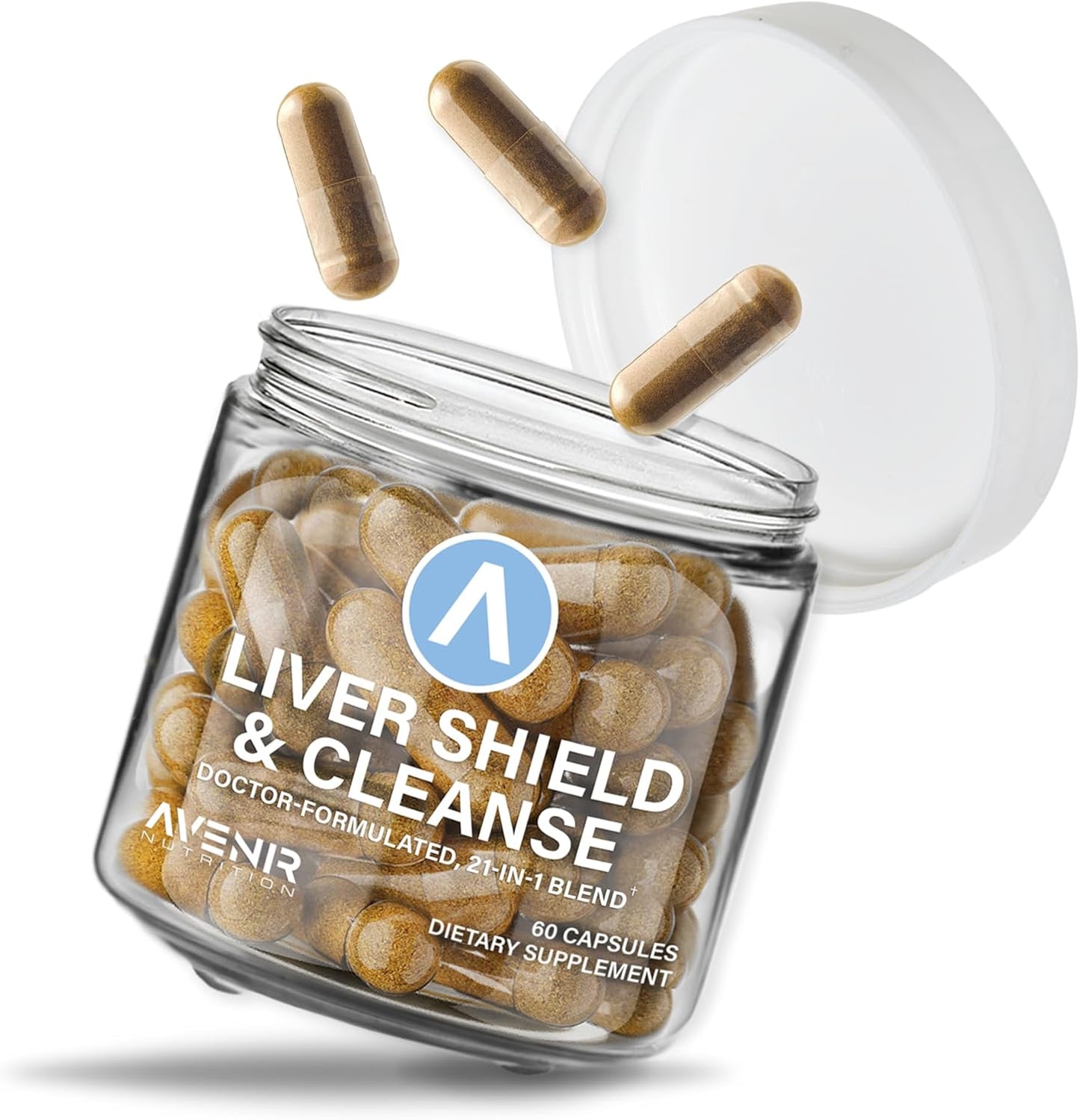 Liver Shield & Cleanse Supplement with Milk Thistle & Artichoke Extract - Fatty Liver Support for Men and Women - 60 Capsules
