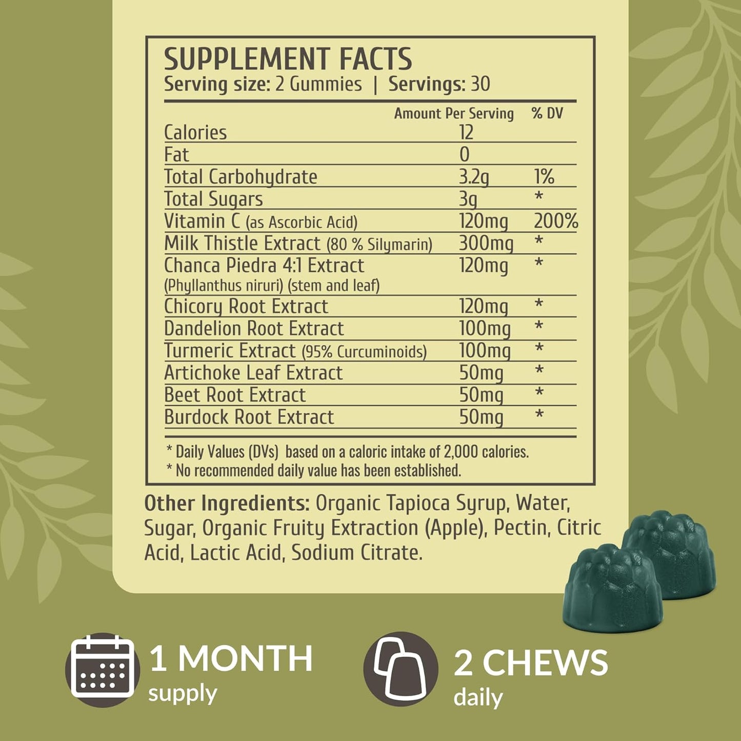 Liver Support Herbal Complex & Magnesium Citrate Gummies Bundle - Vegan & Non-GMO - 2 Pack
