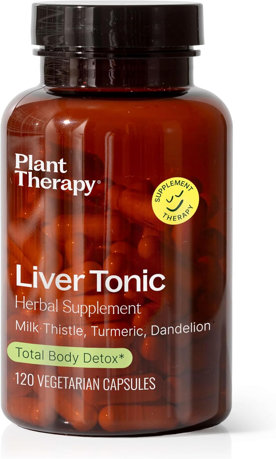 Liver Support Herbal Supplement Capsules, Natural Detox & Energy Boost, 120 Vegetarian Capsules, Made in USA