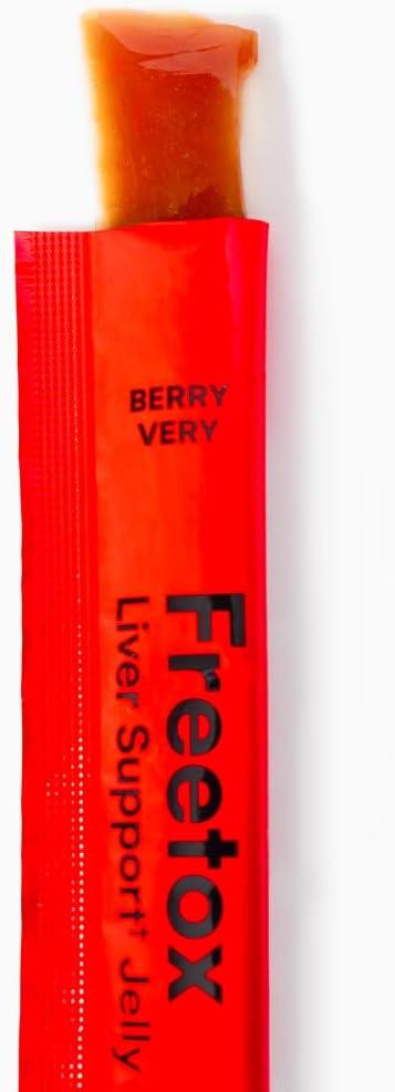 Liver Support Jelly Sticks with Vitamin B Complex, Turmeric Extract, and Rice Bran - Skin Hydration and Immune Booster for Social Events & Vacation Essentials