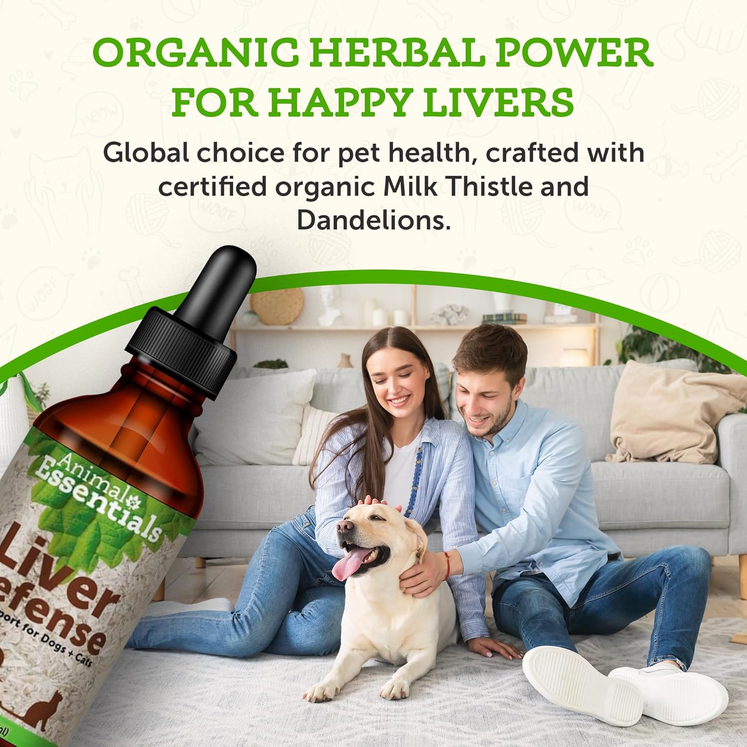 Liver Support Liquid Supplement for Dogs & Cats - Milk Thistle, Dandelion, Detox Blend - 2 Fl Oz