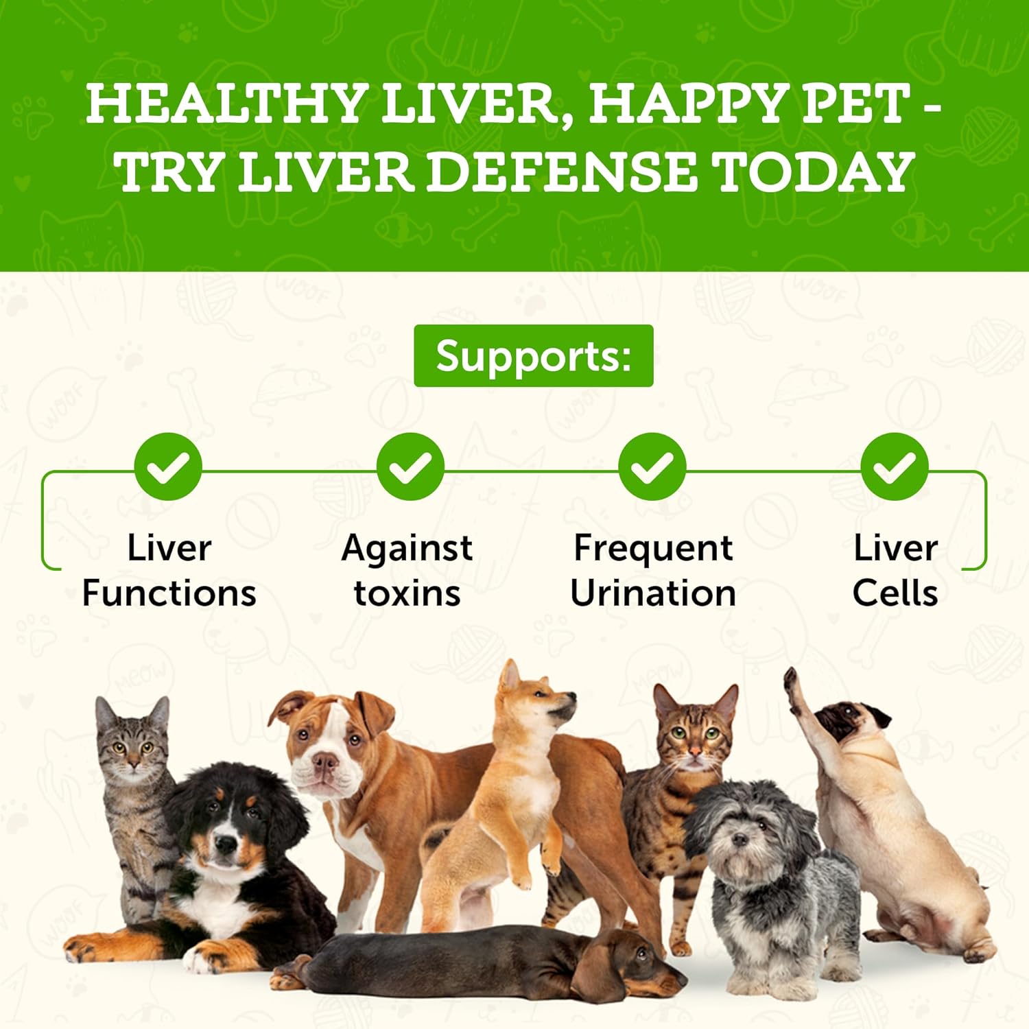 Liver Support Liquid Supplement for Dogs & Cats - Milk Thistle, Dandelion, Detox Blend - 2 Fl Oz