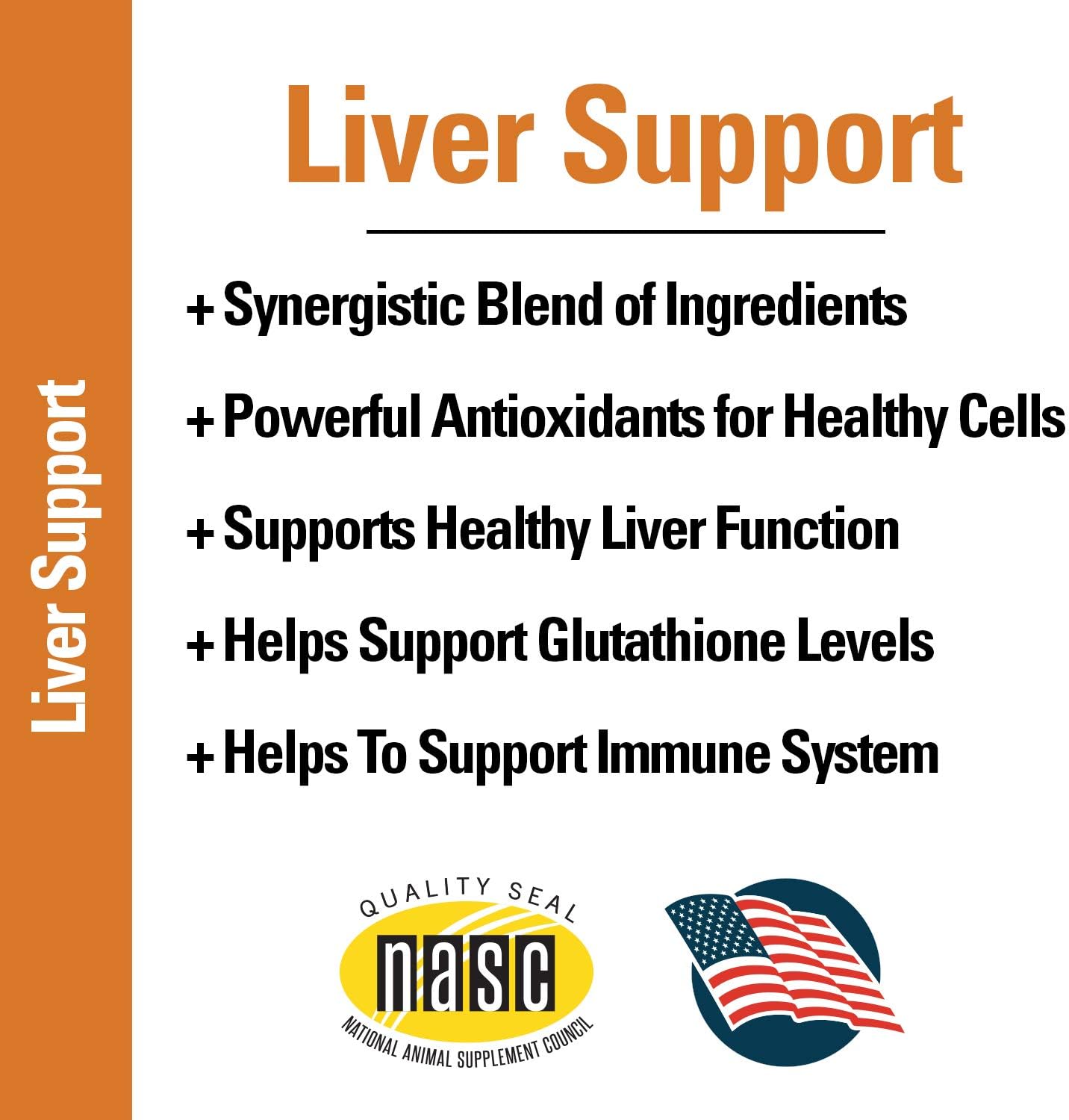 Liver Support Pet Health Supplement for Dogs and Cats - B-Vitamins, Glutathione, Milk Thistle - 60 Soft Chews